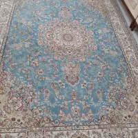 فرش ۹ متری فیروزه ای سالم