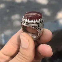 انگشتر سنگین مهر دار عقیق