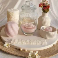 سنگ مصنوعی و شمع