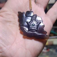 عقیق راف گردنبندکاروینگ تراش مجسمه نگین انگشتر