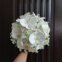 دسته گل عروس مصنوعی و طبیعی