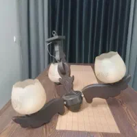 لوستر چوبی سه شاخه