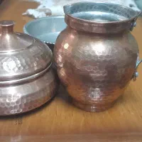 حراج قندان و شکر ریز و تابه مس چکشی|کلکسیون اشیاء عتیقه|دماوند, گیلاوند|دیوار