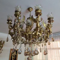 لوستر تمام برنج ۶شاخه و ۸شاخه و دیوار کوب