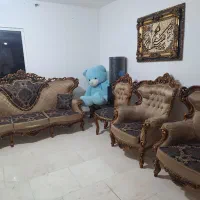 مبلمان کلاسیک 9 نفره چوب گردو|مبلمان خانگی و میز عسلی|هشتگرد, شهرک گلخانه|دیوار