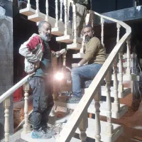 اجراونصب پله چوبی آلاچیق ترموود