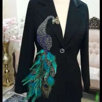 مانتو مجلسی تمام کریستال دوزی مزون دوز