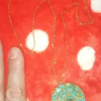 گردنبند و انگشتر فیروزه طلایی نو