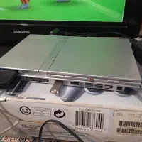 ps2 نقره ای با کارتن،آداپتور،دسته،فلش،مموری و کامل