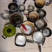 فروش دیگ و تابه استفاده شده|ظروف پخت‌وپز|رشت, منظریه|دیوار