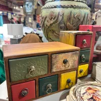 کافی بار و‌ کشو های مینی چوبی