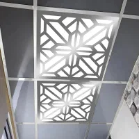 سقف کاذب تایل معرقcnc آسمان مجازی pvcگچی مولتی طلق|خدمات پیشه و مهارت|تهران, بلورسازی|دیوار