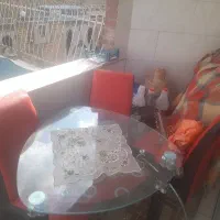 میز نهار خوری ۳نفره شیشه ای