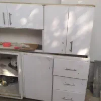 سینک و گاز صفحه ای 5 شعله و کابینت فلزی