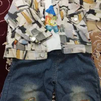 ۳تیکه پسرانه کت و شلوار جین و بلیز آستین دارخارجی