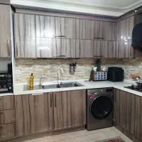 کابینت آماده همراه با هود و سینک و شیرآلات