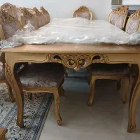 مبل استیل  ۹ نفره  ومیزناهارخوری استیل ۱۰ نفره|مبلمان خانگی و میز عسلی|اصفهان, ملک‌شهر|دیوار