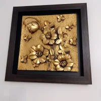 قاب گل برجسته و فرشته