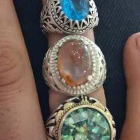 انگشتر های فاخر عقیق،توپاز،موزانایت(الماس روسی)