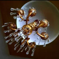 لوستر طلایی|لوستر و چراغ آویز|اردبیل, |دیوار