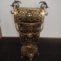 سطل اشغال وجای دستمال کاغذی برنز