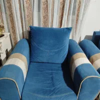 مبل راحتی 7نفره با جلو مبلی در حد نو