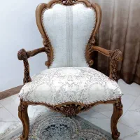 مبل سلطنتی ۹ نفره کاملا نو و آک کامل چوب چ فوم سرد