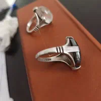 انگشتر حدید حکاکی با نادعلی و دور نجف|جواهرات|رودهن, |دیوار