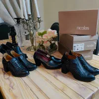 کفش مجلسی چرم طبیعی گاوی زنانه برند نیکلاس ۳۶ نو