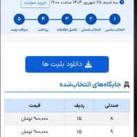 سه عدد بلیط کنسرت آرمین زارعی (2fm)