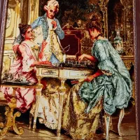 تابلو فرش دستباف شطرنج باز