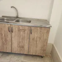 کابینت ام‌دی‌اف به همراه شیر اهرمی و سینک استیل