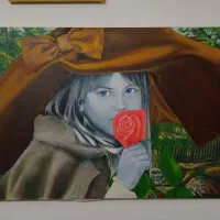 نقاشی رنگ روغن دختر