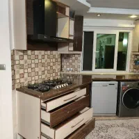 کابینت اشپزخانه ملامین رنگ نسکافه یی وگردویی