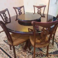 میز نهار خوری شش نفره گردان برند اسپینود|میز و صندلی غذاخوری|محمدشهر, شهرک پیام (مهرالبرز)|دیوار