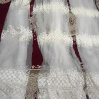 پرده تور شایندار  ۳عدد با دستک مخمل|پرده، رانر، رومیزی|تربت جام, شهرک آزادگان|دیوار