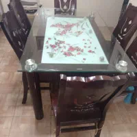 میزنهارخوری۶نفره شیشه ای دوطبقه