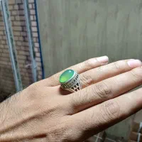 انگشتر نقره عقیق سبز