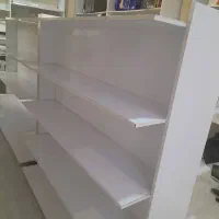 ۲ عدد قفسه چوبی دو طرفه مغازه