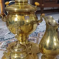 سماور زغالی،برنجی(سنگین)6لیتری