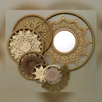 دیوارکوب ماندالا حلقه کنفی مجموعه ۶ عددی