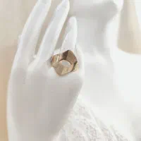 انگشتر نقره آبکاری طلا مدل کلین(نقره جات رویال)