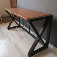 میز ترکیب چوب و فلز  بسیار مینیمال و شیک