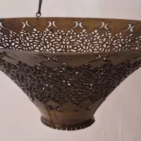 آویز برنجی مشبک، چراغ آویز قاجاری، یا بخورسوز سنتی|صنایع دستی و سایر لوازم تزئینی|تهران, قیطریه|دیوار