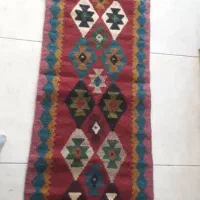 گلیم تمام پشم|گلیم، جاجیم، گبه|شیراز, دارالرحمه|دیوار