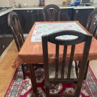 میز ناهار خوری ۴ نفره|میز و صندلی غذاخوری|شهمیرزاد, |دیوار