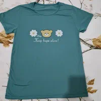 تیشرت چاپ گل و خرس