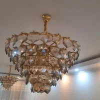 لوستر طبقه ای بلور ۶ضلعی
