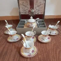 قهوه خوری با جاشکری و قاشق و جعبه