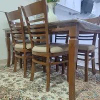 میز نهار خوری 6  نفره کاملا چوب